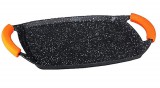 Berlinger Haus - Granit Diamond Line Berlinger Haus Granit Diamond Line grill sütőlap márvány bevonattal, szilikon fogókkal,  47 cm fekete/narancs