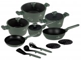 Berlinger Haus Matte Green Collection Edénykészlet 15 részes BH-8208