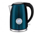 Berlinger Haus Metallic Aquamarine Line rozsdamentes acél elektromos vízforraló termosztáttal, 1,7 liter, 2200 W, sötétkék metál BH-9071