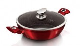 Berlinger Haus Metallic Burgundy Line lábas márvány bevonattal, fedővel, 24 cm BH-1262N