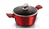 Berlinger Haus Metallic Burgundy Line magas lábas márvány bevonattal, fedővel, 20 cm BH-1257N