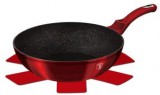 Berlinger Haus Metallic Burgundy Line wok márvány bevonattal, metál külső bevonattal 30 cm BH-6166