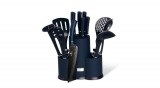 Berlinger Haus - Metallic Line Aquamarine Edition Berlinger Haus Metallic Aquamarine Line 12 részes konyhai készlet késekkel és kiszedőkkel, sötétkék