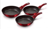 Berlinger Haus Metallic Line Burgundy Collection három részes serpenyő szett BH-1288 NF