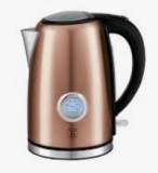 Berlinger Haus Metallic Line rozsdamentes acél elektromos vízforraló termosztáttal, 1,7 liter, 2200 W, rosegold metál BH-9069