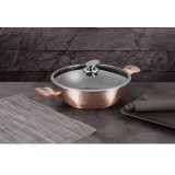 Berlinger Haus Metallic Rosegold Line wok fedővel, márvány bevonattal, metál külső bevonattal 30 cm BH-7100