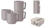 Berlinger Haus Taupe Collection 4 db-os kőedény bögrekészlet BH-10011