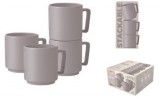 Berlinger Haus Taupe Collection 4 db-os kőedény bögrekészlet BH-10011