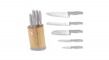 Berlinger Haus -Taupe Collection Berlinger Haus Taupe Collection 6 részes rozsdamentes acél késkészlet bambusz késtartó állvánnyal