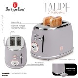 Berlinger Haus Taupe Collection kenyérpirító BH-9518