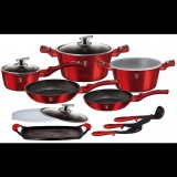 BERLINGERHAUS Tányérkészlet márvány felülettel 14 db Burgundia Metallic Line (BH-6781)