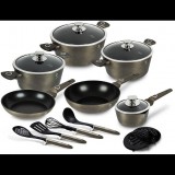 BERLINGERHAUS Titán felületű tányérkészlet 15 db Crystal Collection (BH-7167)