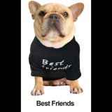 "Best friends" pamut kutyaruha, fekete - XXL-es