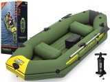 Bestway 3 Személyes Felfújható Csónak Hydro-Force-Két db. Üléssel-Tároló Táskával-2 db.Evezővel-Evező és Horgászbottartóval-2.91 m x 1.27 m