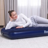 Bestway Felfújható matrac - egyszemélyes, velúr - kék - 185 x 76 x 22 cm (56432)