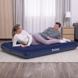 Bestway Felfújható matrac - egyszemélyes, velúr - kék - 191 x 137 x 22 cm (56434)