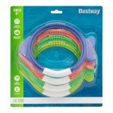 Bestway: Lil' Fish™ halacska alakú búvárgyűrű készlet 4db-os szett