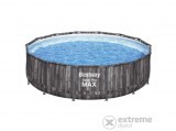 Bestway Naxos fa hatású fémvázas medence szett, 427x107 cm