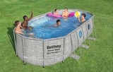 Bestway Power Steel Swim Vistar SUMATRA Ovális fémvázas medence szett ablakkal 549 x 274 x 122 cm