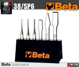 Beta szerszám - 6 kiütő, pontozó, laposvágó és keresztvágó készlet tartóval