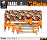Beta szerszámok - 10 darabos T-szárú imbuszkulcs készlet műanyag markolattal_96TAS_10