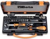 Beta szerszámok - 13 hatlapú dugókulcs, 11 csavarhúzó-dugókulcs és 6 tartozék fémdobozban_900_C24