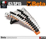 Beta szerszámok - 15 részes csillag-villáskulcs készlet tartóval