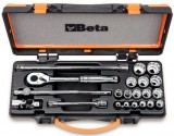 Beta szerszámok - 16 dugókulcs és 5 tartozék, fémdobozban_920AS_MBM_C21