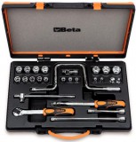 Beta szerszámok - 17 hatlapú dugókulcs és 9 tartozék fémdobozban_910A_C17