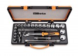 Beta szerszámok - 20 dugókulcs és 5 tartozék fémdobozban_920A_C20X