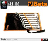 Beta szerszámok - 6 részes csillag-villáskulcs készlet irányváltós racsnival műanyag tasakban_142_B6