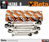 Beta szerszámok - 8 részes csillag-villáskulcs készlet irányváltós racsnival_142AS_8