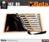 Beta szerszámok - 9 részes csillag-villáskulcs készlet irányváltós racsnival műanyag tasakban_142_B9