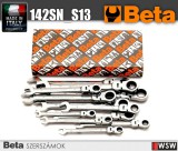 Beta szerszámok - Csuklós racsnis csillag-villáskulcs készlet_142SN_S13