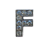 Betű a névre szóló karkötőhöz, ezüst- "F"