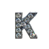 Betű a névre szóló karkötőhöz, ezüst- "K"