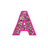 Betű a névre szóló karkötőhöz, sötét rózsaszín- "A"