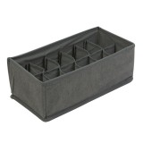 Bewello 12 rekeszes szürke szövet tárolódoboz 37x16x11cm BW2079