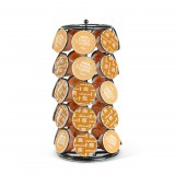 BEWELLO BW0997 Fém kávékapszula tartó - 35 db Dolce Gusto kapszulához - 165 x 165 x 320 mm - fekete