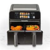 Bewello BW1002D AirFryer Forrólevegős sütő 4+4L 2200 Watt - Fekete (BW1002D)