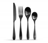 bewello Evőeszköz készlet - matt fekete - 16 részes