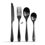 Bewello Evőeszköz készlet - matt fekete - 16 részes