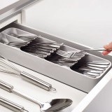 bewello Evőeszköz tartó - 5 rekeszes - műanyag - 40 x 11 x 5,5 cm