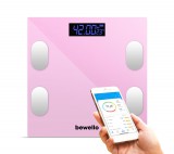 bewello Okos személymérleg - 180 kg - elemes - üveg