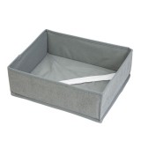 Bewello szürke színű szövet tárolódoboz 30x26x10cm BW2075