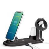 bewello Vezeték nélküli töltőállomás - Mobilokhoz, órákhoz, fülhallgatókhoz - fekete