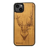 Bewood Deer Imbuia tok iPhone 15 Plus - barna