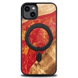 Bewood Neons Paris MagSafe-kompatibilis tok iPhone 15 Plus - barna-piros