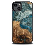 Bewood Planets Earth tok iPhone 15 Plus - barna-kék
