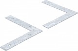BGS DIY 2 db L-alakú lapos vas konzol 150x150x2 mm (BGS 80925)
